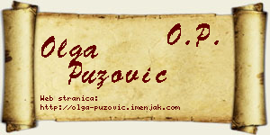 Olga Puzović vizit kartica